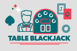 Table blackjack : présentation de la table et des éléments qui l